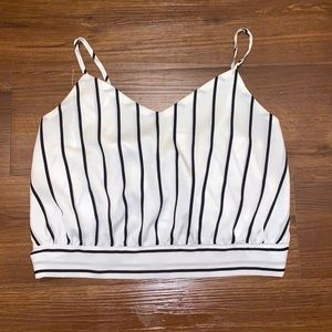 Black and white crop top